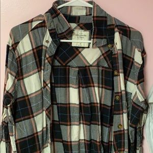black and white flannel american eagle